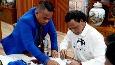 H.Hercules RM bersama M Darmin Ali Teken MoU Kepengurusan Partai Nusantara Bersatu