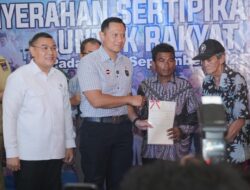 Kementrian ATR/BPN Serahkan Sertipikat Tanah Ulayat Hukum Adat di Padang
