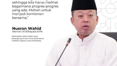 Momen Satu Tahun Pemerintahan Presiden Prabowo Mentri ATR/BPN Gelar Rapim