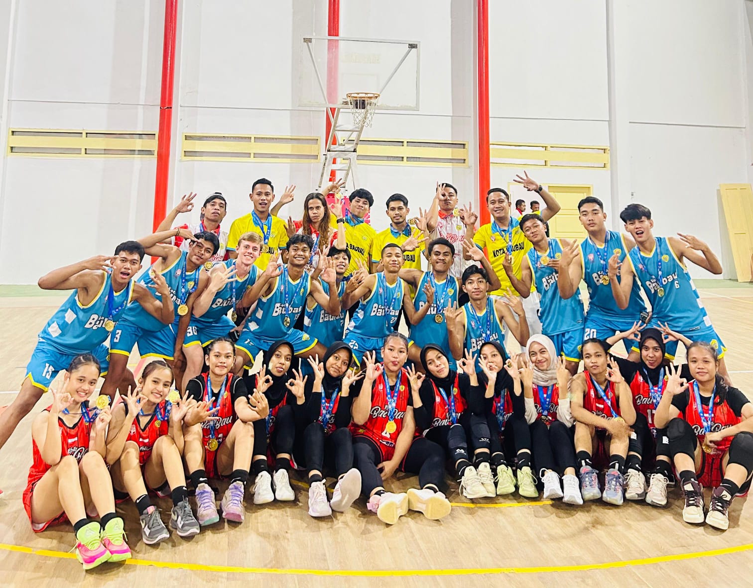 Popda, Tim Basket Baubau Putra dan Putri Pertahankan Medali Emas