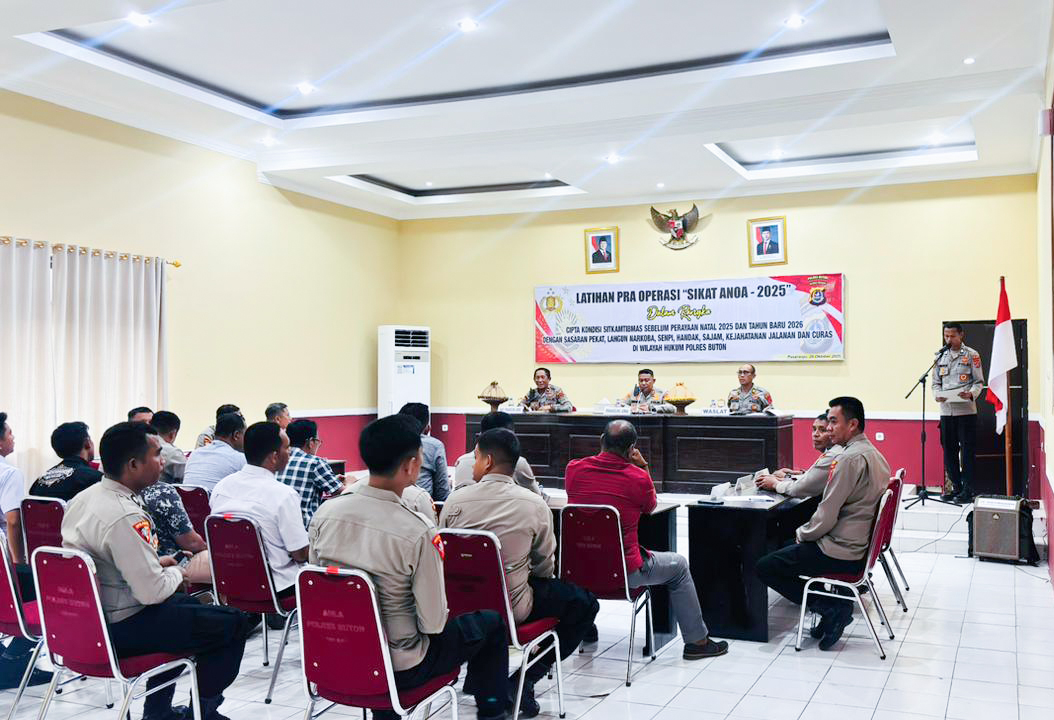 Polres Buton Gelar Latihan Pra Operasi Sikat Anoa 2025
