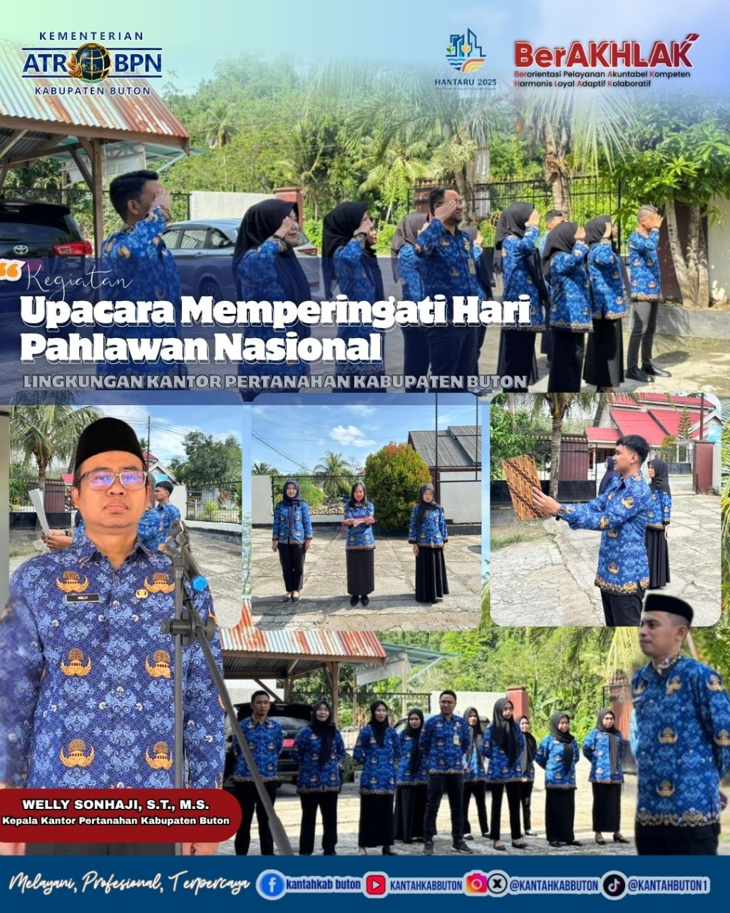 Kobarkan Semangat Pahlawan, Kantah Buton Peringati Upacara Hari Pahlawan