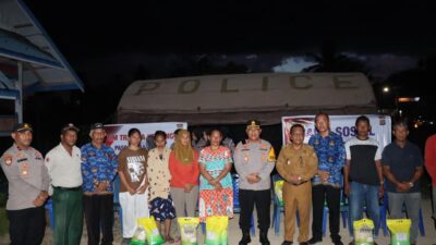 Kapolres Buton Bersama Tim Trauma Healing Berikan Bantuan Kepada Korban
