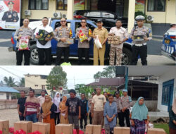 Lagi, Polres Buton Bersama Dinas Sosial Salurkan Bansos Untuk Korban Kebakaran