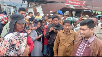 Tinjau Pasar Kaloko, Bupati Alvin Sebut 95 Persen Gedung Pasar Terbakar