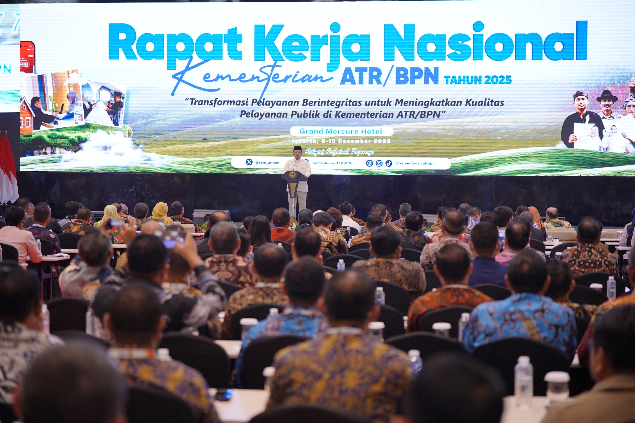 Nusron Wahid Resmi Buka Rakernas Kementrian ATR/BPN