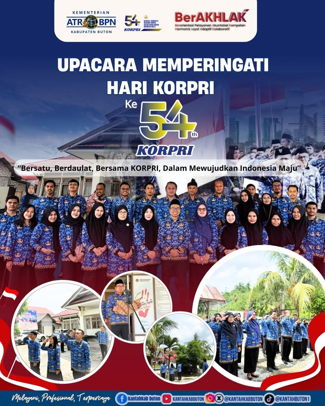 Kantah Buton Gelar Upacara Peringatan Hari Kopri