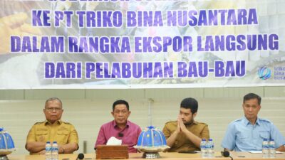 Dorong Ekspor Ubur-ubur, Wagub Sultra Kunker ke PT Triko Bina Nusantara di Buton