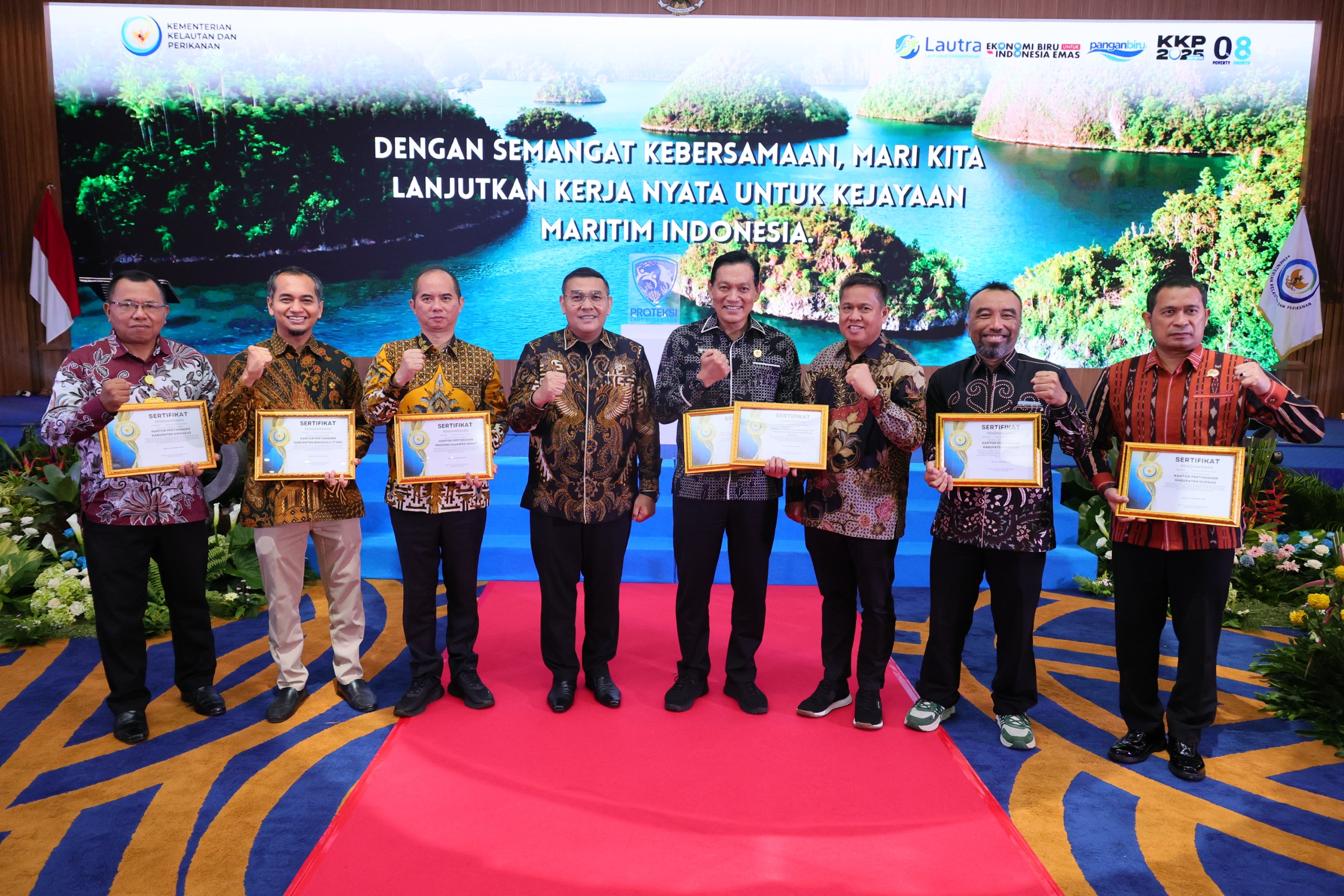 Kementerian ATR/BPN Terima 8 Penghargaan dari KKP atas Sertipikasi Pulau-pulau Kecil