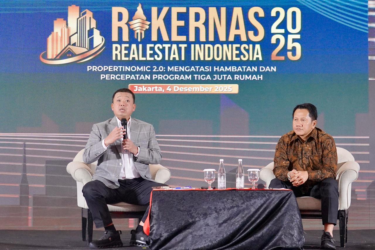 Rakernas REI 2025, Menteri Nusron Ajak Pelaku Industri Perumahan Tidak Memanfaatkan Lahan LP2B