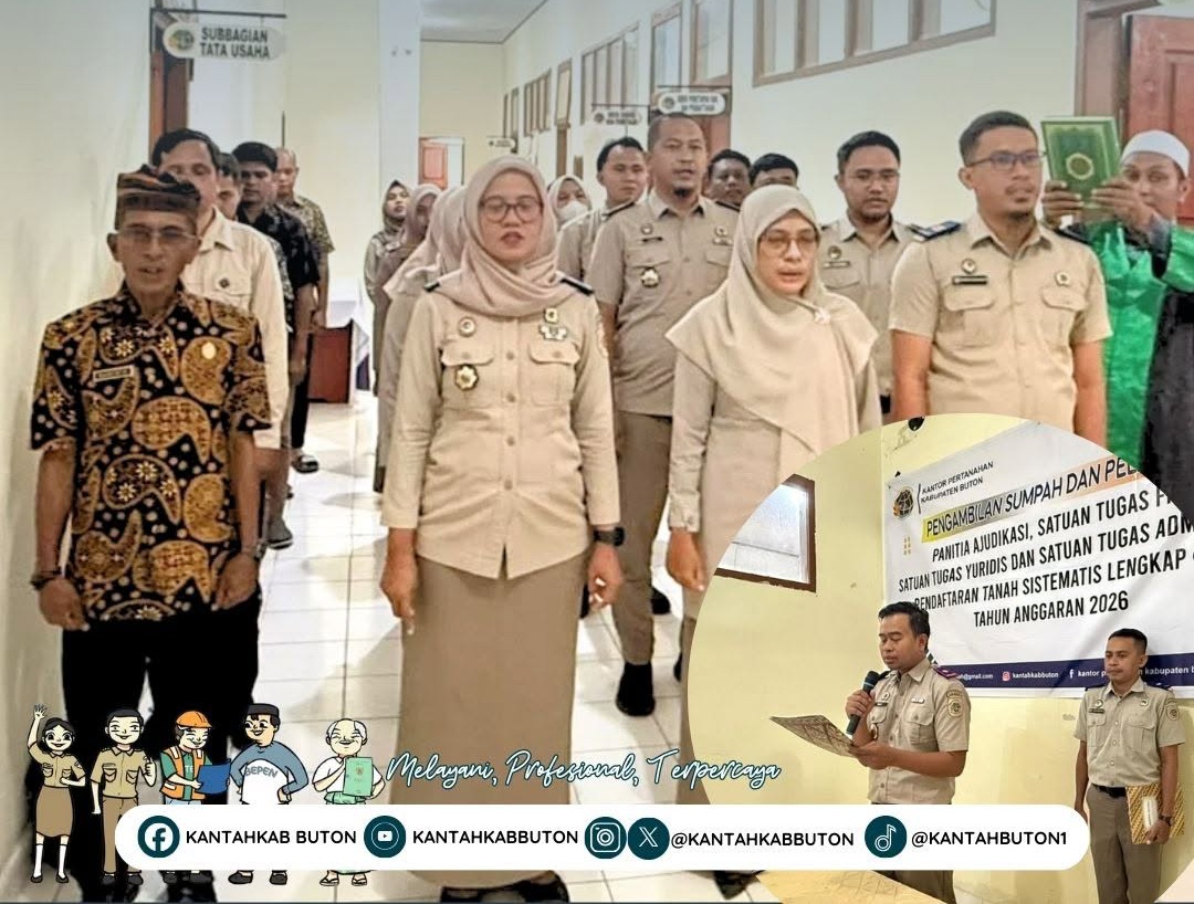 Kepala Kantor Pertanahan Buton Lantik Panitia PTSL