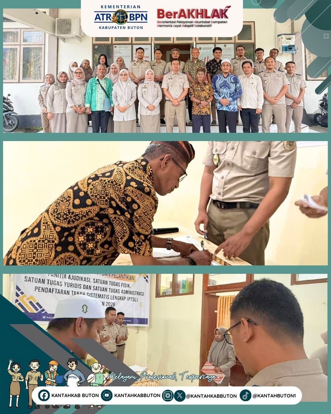 Kepala Kantor Pertanahan Buton Lantik Panitia PTSL