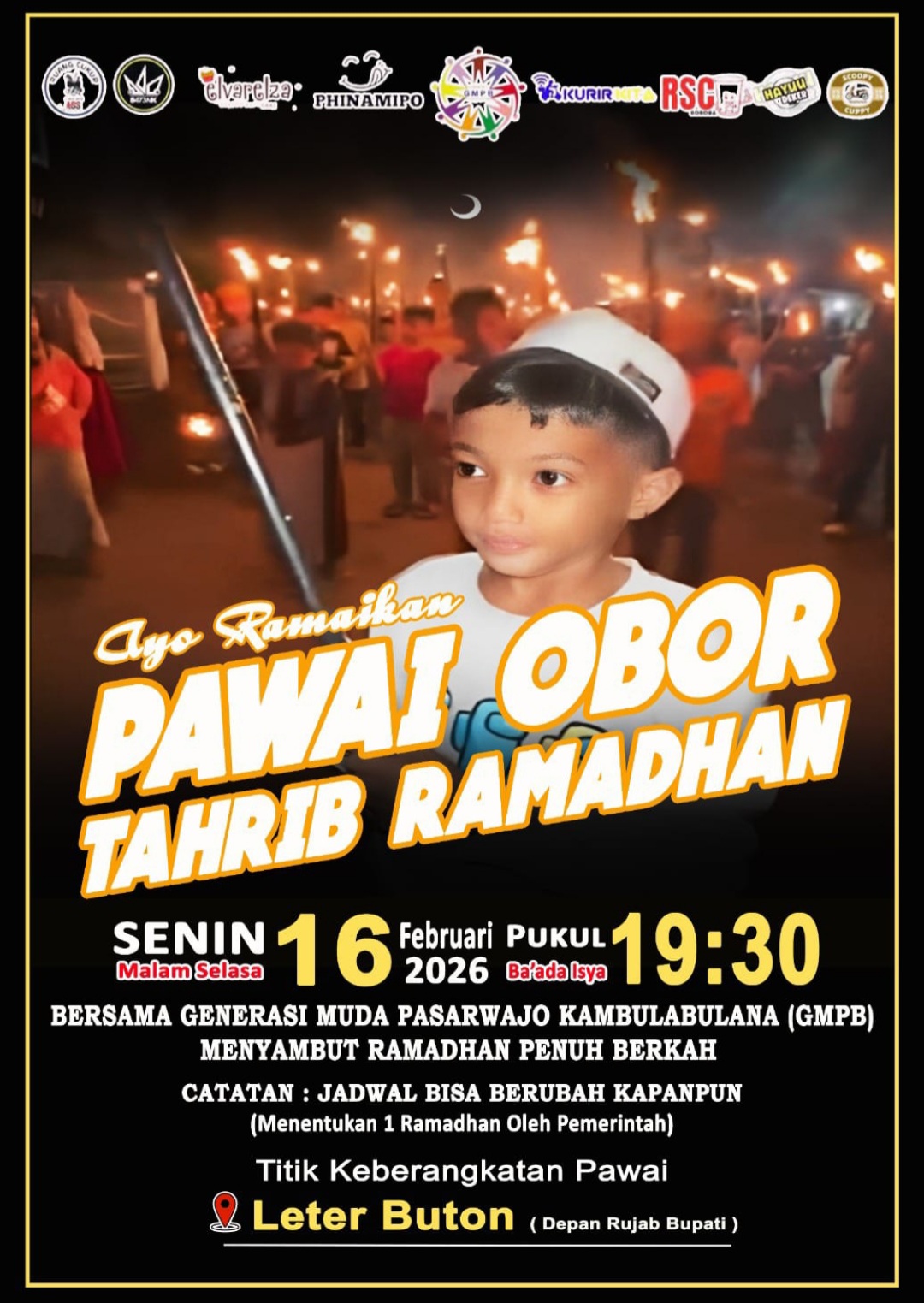 GMPB Ajak Warga Meriahkan Pawai Obor Ramadhan