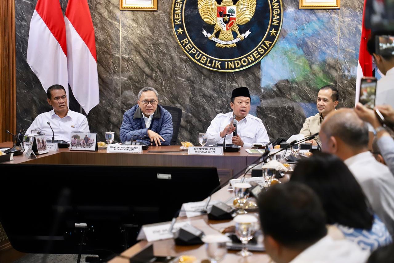 4 Kementrian Bahas Implementasi Perpres 4/2026 tentang Pengendalian Alih Fungsi Lahan Sawah
