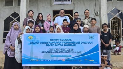 Ramadhan Kareem, BMPD Kota Baubau Salurkan Paket Sembako untuk Anak Panti