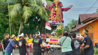 Rayakan Nyepi, Umat Hindu Di Lasalimu Selatan Arak Ogoh-ogoh