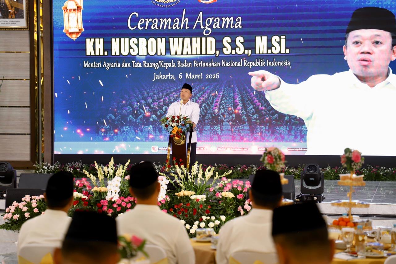 Menteri Nusron Sampaikan Ceramah Agama di Korps Marinir TNI AL Cilandak: Al-Qur’an Jadi Petunjuk bagi Manusia
