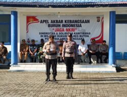 Jelang May Day, Kapolres Gelar Apel Kebangsaan Buruh dan Coffee Morning di Pelabuhan Bananungi