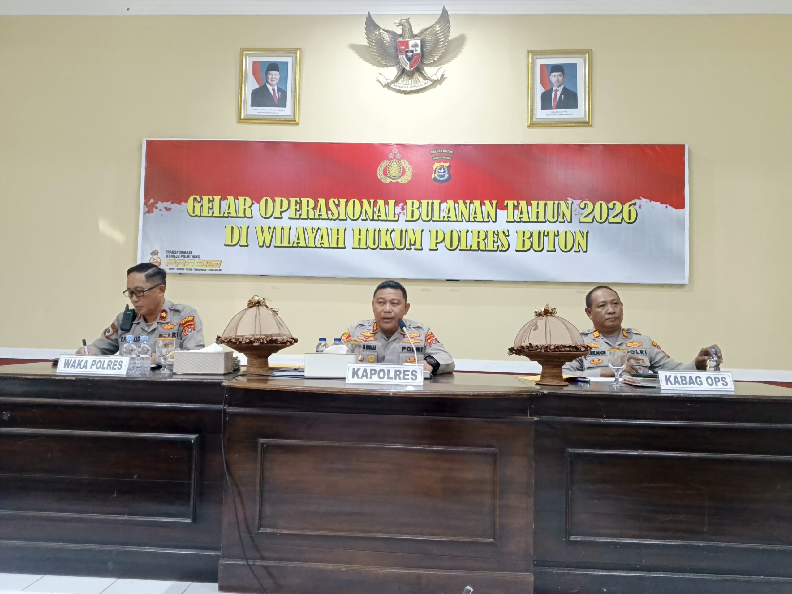 Kapolres Buton Pimpin Gelar Operasi Bulanan