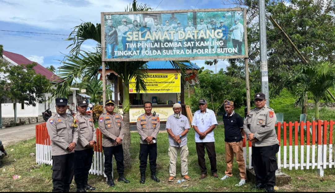 Polres Buton Laksanakan Penilaian Lomba Satkamling di Jajaran Polsek
