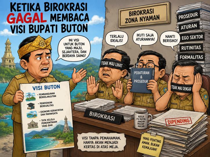 Ketika Birokrasi Gagal Membaca Visi Bupati Buton