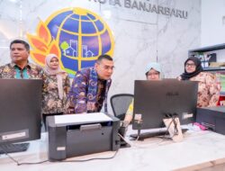Wamen Ossy Tinjau PELATARAN di Kantah Kota Banjarbaru, ” Masyarakat Jangan Menunggu Lama di Loket”