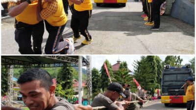 Polres Buton Vs Koramil 1413-02 Buton Tarik Mobil Water Cannon
