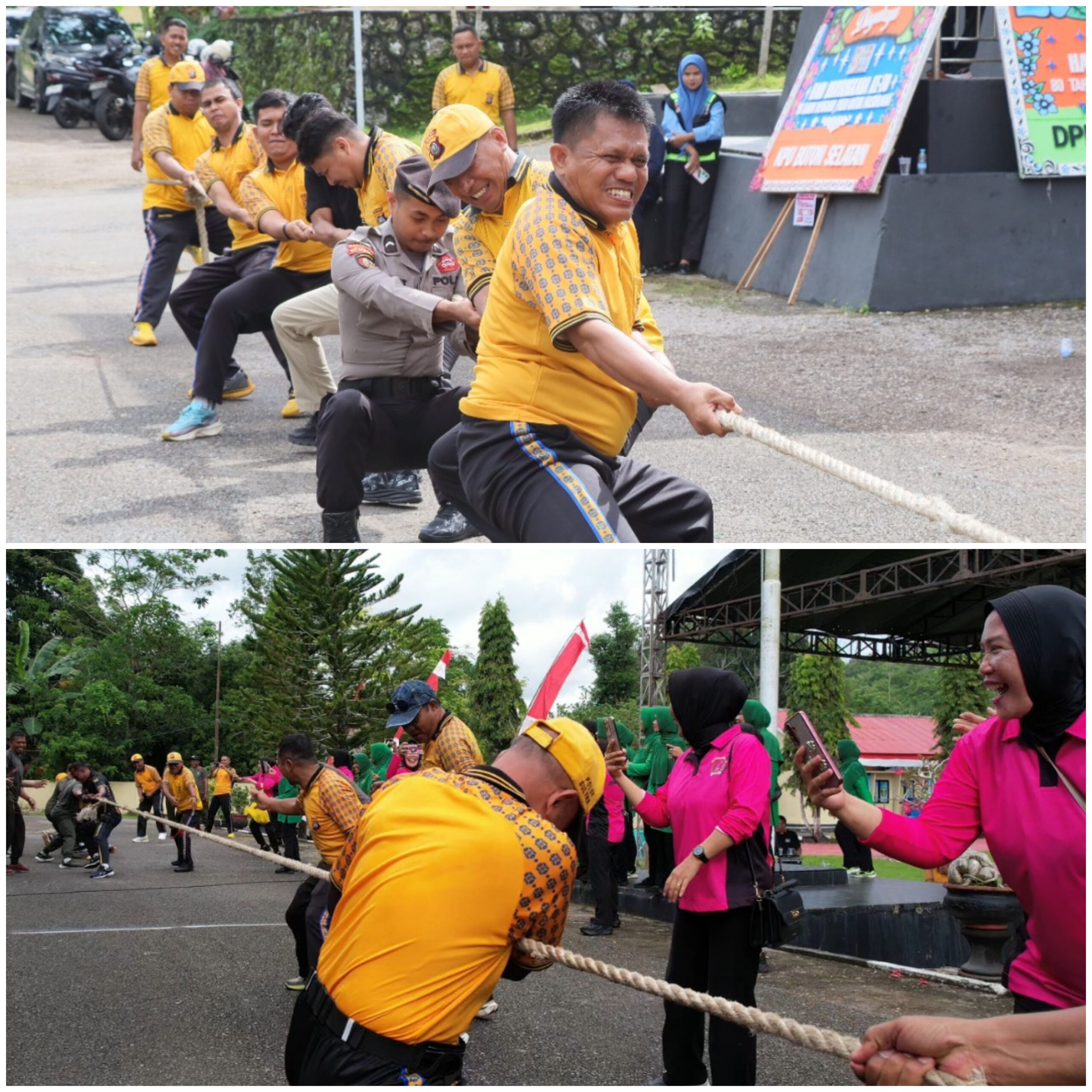 Polres Buton Gelar Lomba Tarik Tambang Sambut Hari Bhayangkara ke-80