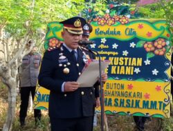 Kapolres Buton Pimpin Upacara Pemakaman Alm.Iptu La Ode Kustian