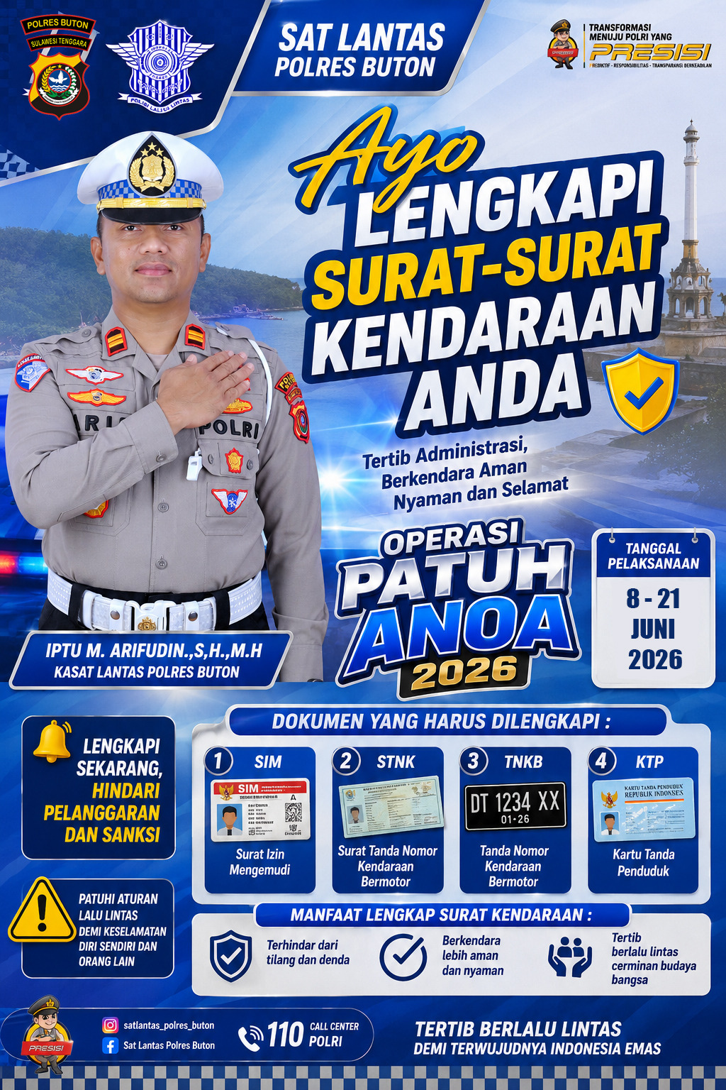 Polres Buton Bakal Gelar Operasi Patuh Anoa 2026