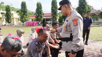Puluhan Personel Polres Buton Naik Pangkat