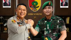 Kapolres Bersama Dandim 1413/Buton Pastikan Solidaritas Institusi Tetap Terjaga