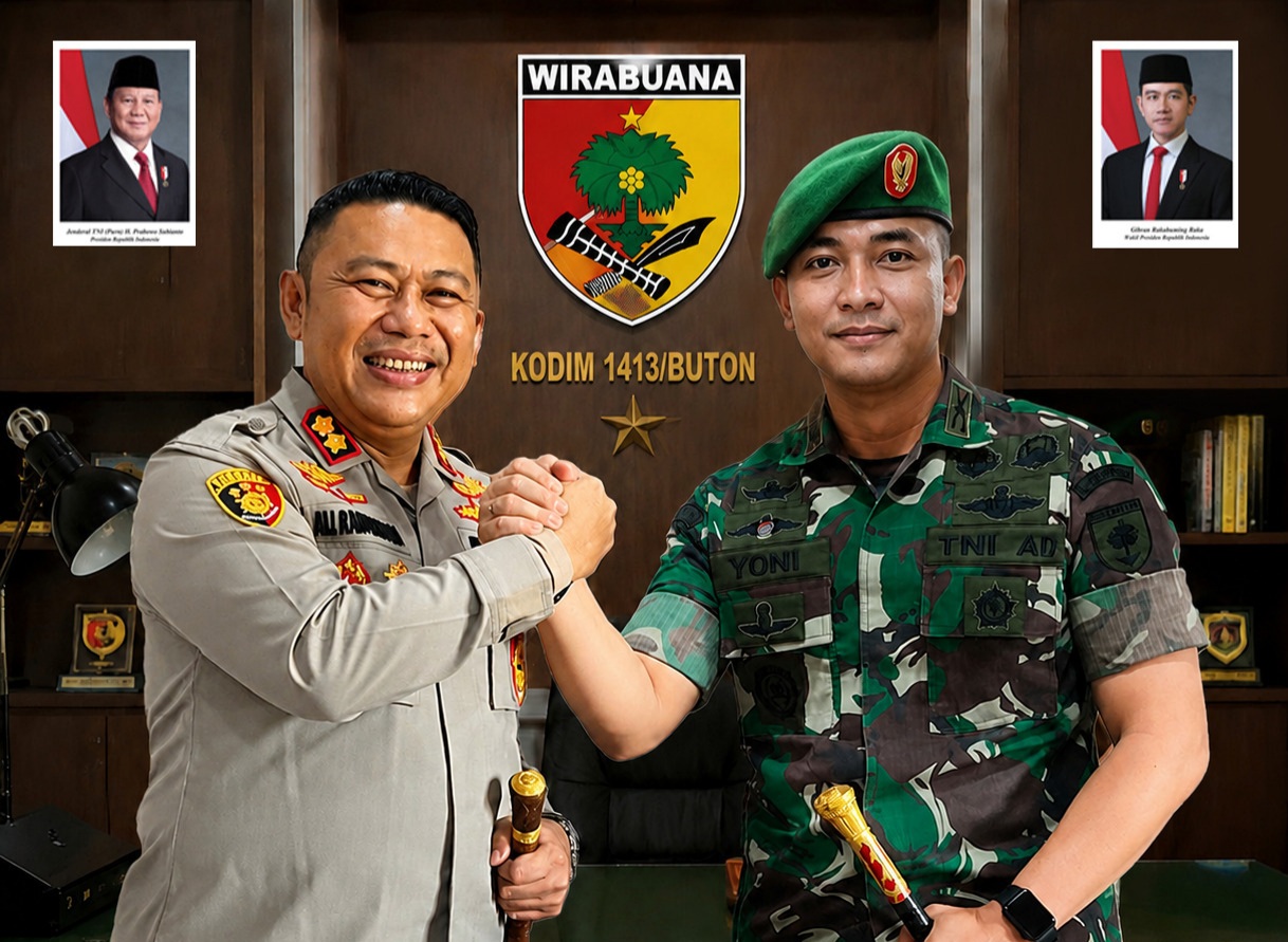 Kapolres Bersama Dandim 1413/Buton Pastikan Solidaritas Institusi Tetap Terjaga