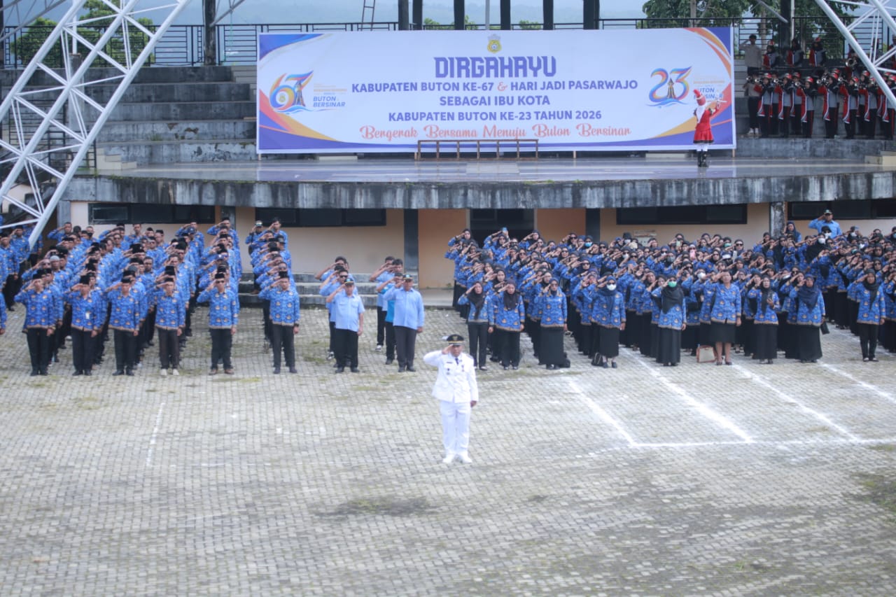 Bupati Buton Pimpin Upacara HUT Kabupaten Buton ke - 67