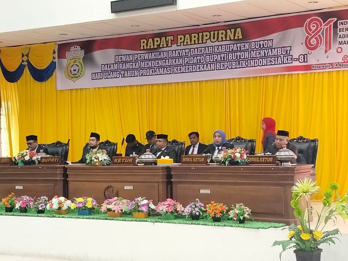 Bupati Buton Sampaikan Pidato Sambut HUT ke-81 Kemerdekaan RI