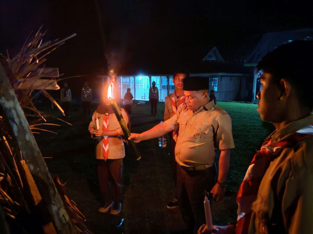 Gugus Depan Onua Mpeo SMKN 3 Buton Gelar Perkemahan Menyongsong Hari Pramuka ke-65