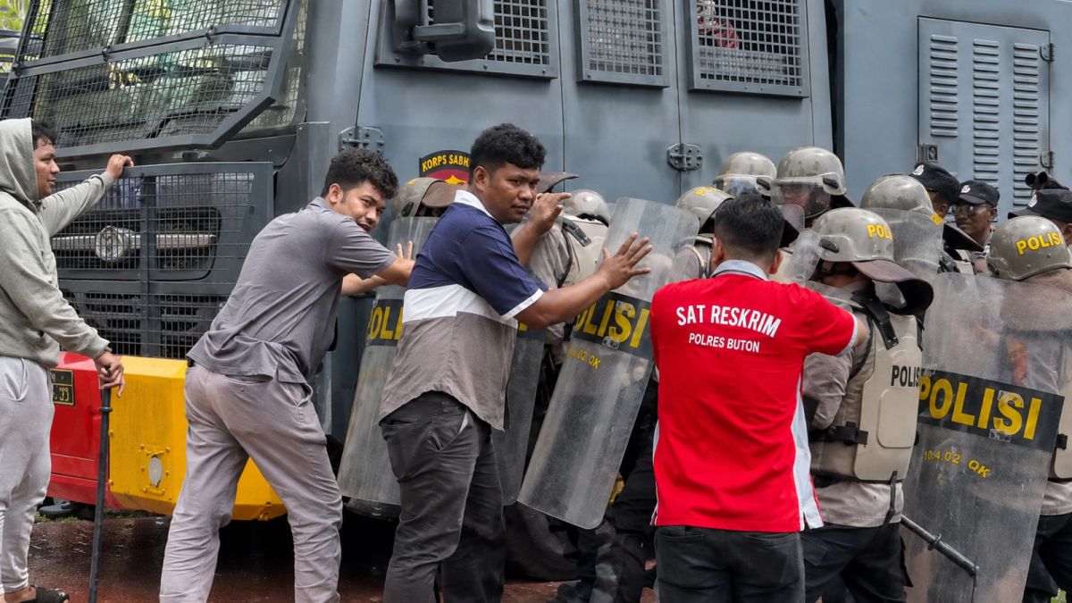 Polres Buton Lakukan Latihan Dalmas