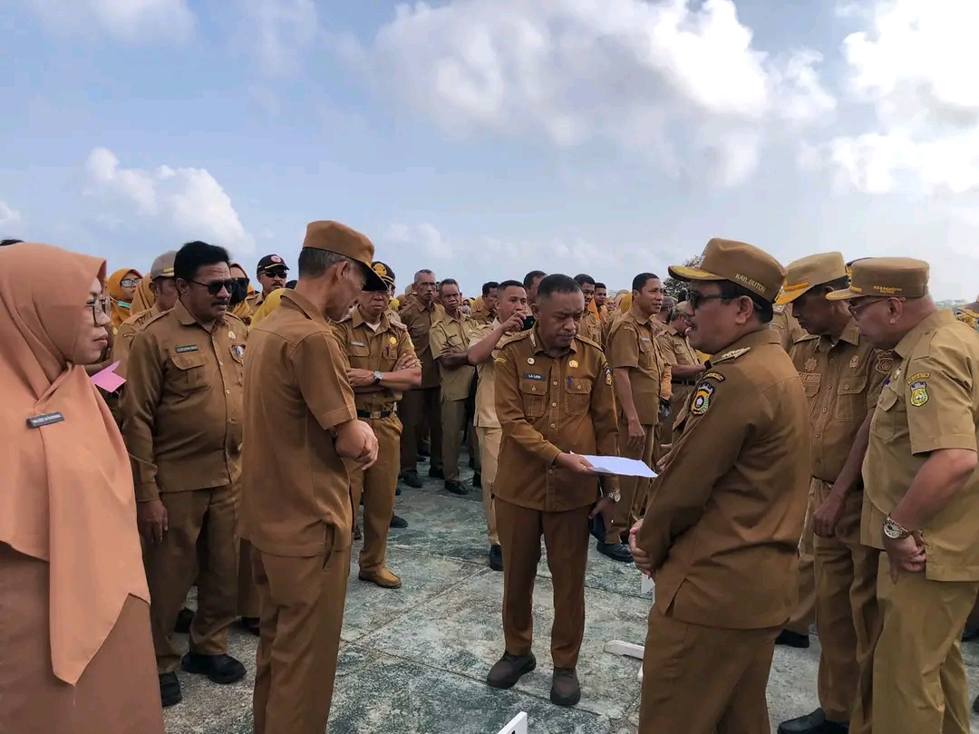 Wabup Buton Kembali Sidak Apel Gabungan