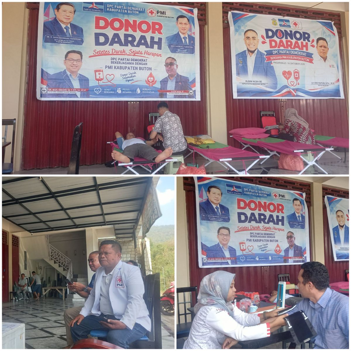 DPC Partai Demokrat dan PMI Gelar Donor Darah