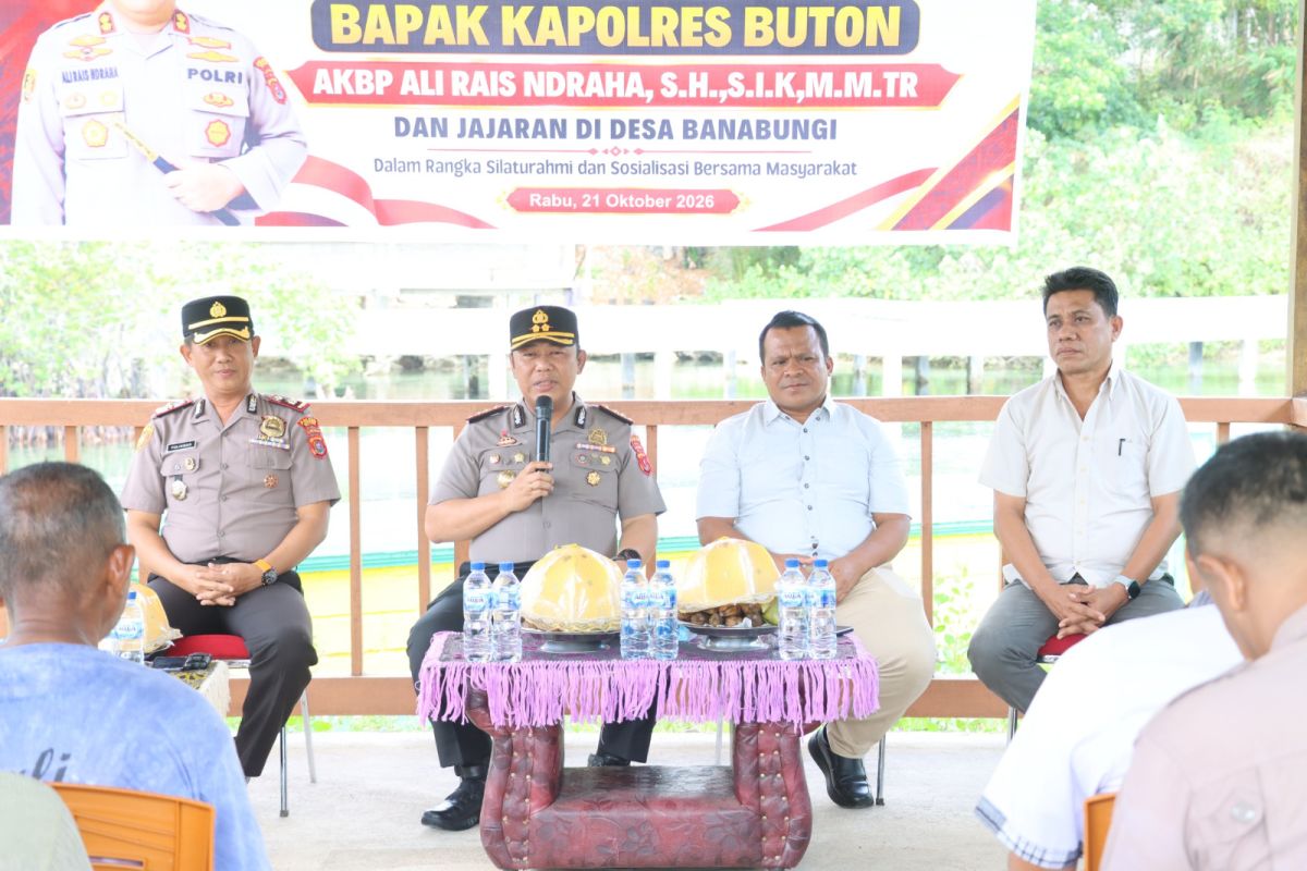 Kapolres Buton Gelar Silaturahmi Kamtibmas Bersama Warga Desa Banabungi